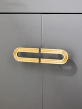 Load image into Gallery viewer, Brass Luxury Gold Cabinet Pulls, Modern Minimalist Nordic Handles for Wardrobe, Drawer, Cupboard, Shoe &amp; Wine Cabinet
