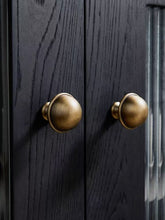 Load image into Gallery viewer, Mushroom Mid-Century  Antique Bronze Brass Single Hole Knobs, French Retro Minimalist Cabinet &amp; Wardrobe Drawer Handles
