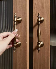 Load image into Gallery viewer, American Retro Brass Small Drawer Pulls French Luxury New Chinese Cabinet Wardrobe Door Handles
