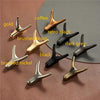 Modern Animal-Shaped Wall Hook | Brushed Brass Zinc Alloy - Stylish Coat Hanger