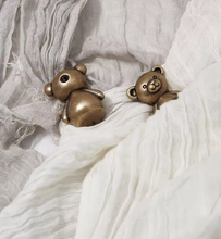 Load image into Gallery viewer, Cute Bear Antique Brass Cabinet Pulls | Vintage Bronze Kids Room Wardrobe Door Handles
