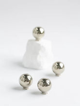 Load image into Gallery viewer, Minimalist French Brass Round Ball Cabinet Knobs, Rust-Proof Titanium Silver Universal Drawer Pulls
