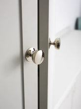 Load image into Gallery viewer, Mid‑Century Titanium Silver Cabinet Knob, High‑Quality Electroplated Warm Silver Brass Single‑Hole Drawer Pull
