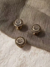 Load image into Gallery viewer, French Mid Century Antique Bronze Brass Knobs, European Retro Small Handles for Wardrobes, Drawers and Kitchen Cabinets
