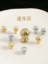 Load image into Gallery viewer, Mid-Century Gold Silver Brass Mini Knobs, Small Handles for Gift Boxes, Desktop Storage &amp; Tea Cabinets
