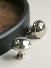 Load image into Gallery viewer, French Luxury Brass Round Single Hole Knobs, Rustproof Titanium Silver Cabinet Drawer Pulls
