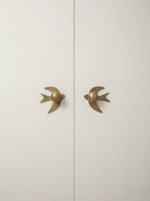 Load image into Gallery viewer, Creative Brass Swallow‑Shaped Cabinet Pulls, Antique Bronze Vintage Drawer Handles for Kids Room

