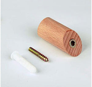 Simple Modern Solid Wood Wall Hooks - Decorative Coat Hanger Rack for Home