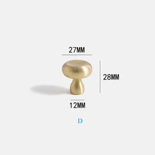 Load image into Gallery viewer, French Vintage Gold Round Brass Knobs, Single Hole Small Drawer &amp; Wardrobe Handles
