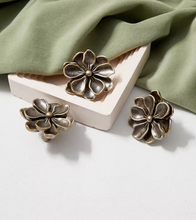 Load image into Gallery viewer, Camellia Antique Brass Small Pulls, French Mid-Century Creative Kids Room Cabinet Drawer Handles
