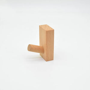 Modern Natural Beech  black walnut  Wood Wall Hook | Coat Hanger Organizer