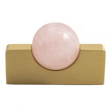 Load image into Gallery viewer, Light Luxury Long Brass Pull Handles with Natural Crystal Ball, Premium Hardware for Cabinets, Shoe Cabinets and Drawers
