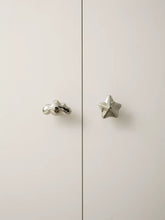 Load image into Gallery viewer, Mid-Century Irregular Brass Drawer Pulls, Titanium Silver Star &amp; Cloud Small Cabinet Knobs for Kids Room
