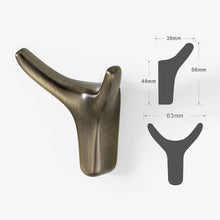 Load image into Gallery viewer, Modern Animal-Shaped Wall Hook | Brushed Brass Zinc Alloy - Stylish Coat Hanger
