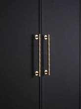 Load image into Gallery viewer, Minimalist Gold Brass Pull Handles, French Luxury Grips for Wardrobes, Drawers and Kitchen Cabinets
