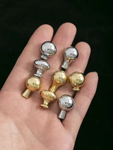 Load image into Gallery viewer, Mid-Century Gold Silver Brass Mini Knobs, Small Handles for Gift Boxes, Desktop Storage &amp; Tea Cabinets

