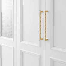 Load image into Gallery viewer, Gold Brass Beaded Cabinet Pulls:  Drawer Handles, Modern Kitchen Hardware
