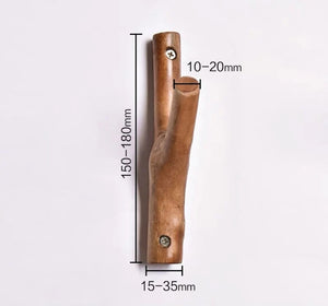 Nordic Solid Wood Branch Coat Hooks - Retro Log Design for Porch, Door, Homestay Wall | Wall-Mounted Coat Rack