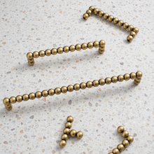 Load image into Gallery viewer, Antique Bronze Beaded Cabinet Pulls:  Drawer Handles, Modern Kitchen Hardware
