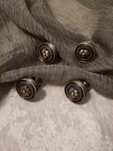 Load image into Gallery viewer, French Mid-Century Round Antique Bronze Brass Knobs, European Retro Single Hole Small Handles for Wardrobes, Drawers &amp; Cabinets

