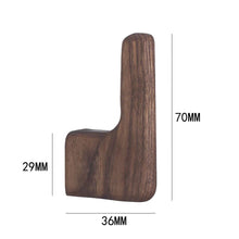 Load image into Gallery viewer, Black Walnut &amp; Beech Wood Wall Hook, Nordic Japanese Style Premium Solid Wood Coat Hook, Minimalist Drilled Entryway Wall Hanger
