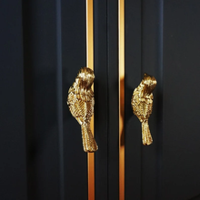 Load image into Gallery viewer, Solid Brass Bird Cabinet Knobs &amp; Pulls | Decorative Hardware for Kitchen &amp; Dresser
