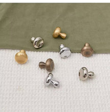 Load image into Gallery viewer, French Silver Round Single‑Hole Small Brass Pulls, Modern Minimalist High‑End Mid‑Century Handles for Cabinet and Wardrobe Doors
