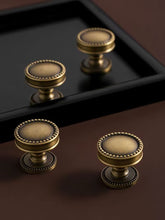 Load image into Gallery viewer, French Vintage Brass Round Knob, Antique Bronze Cabinet Drawer Small Handle
