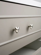 Load image into Gallery viewer, Heart‑Shaped Cabinet Knob, Silver Modern Minimalist Premium Unique Furniture Hardware Pull
