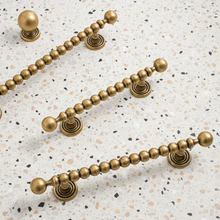 Load image into Gallery viewer, Antique Bronze Beaded Bar Cabinet Pulls | Kitchen &amp; Wardrobe Hardware Handles
