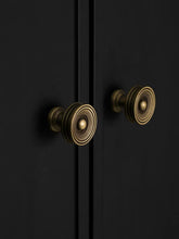Load image into Gallery viewer, Vintage French Brass Cabinet Knob, Antique Bronze Round Drawer Pull, Furniture Cupboard Knob
