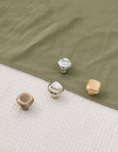 Load image into Gallery viewer, French Silver Square Single‑Hole Brass Pulls, Modern Minimalist High‑End Mid‑Century Handles for Kitchen, Cabinet and Wardrobe Doors

