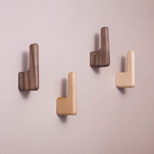 Load image into Gallery viewer, Black Walnut &amp; Beech Wood Wall Hook, Nordic Japanese Style Premium Solid Wood Coat Hook, Minimalist Drilled Entryway Wall Hanger
