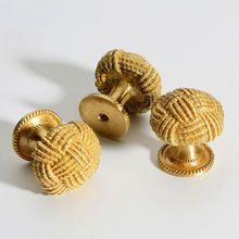 Load image into Gallery viewer, Modern Light Luxury Solid Brass Cabinet Knobs | Gold Drawer &amp; Wardrobe Small Knobs
