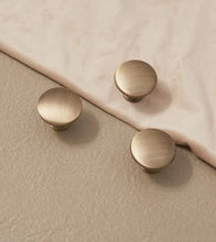 Load image into Gallery viewer, Single Hole Solid Brass Knobs, French Vintage Aged Bronze Minimalist Cabinet Handles for Kitchen Wardrobe Shoe Cabinet
