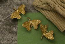 Load image into Gallery viewer, Solid Brass Gold Butterfly Cabinet Knobs &amp; Pulls | Custom Engraved Animal Drawer Handles for Kitchen &amp; Closet
