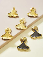 Load image into Gallery viewer, Brass &amp; Antique Brass Ginkgo Brass Pulls, Chinese Retro Mid-Century Minimalist Handles for Wardrobes, Cabinets &amp; Drawers
