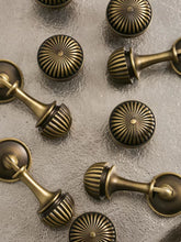 Load image into Gallery viewer, American Vintage Cabinet Knob, Yellow Antique Bronze Distressed Pendant Single Hole Drawer Pull for Furniture Cupboard
