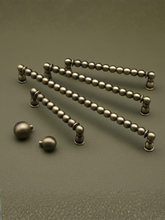 Load image into Gallery viewer, Antique Bronze Pearl Detail Drawer Pulls 96mm - Vintage Handles for Kitchen &amp; Dresser
