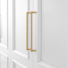 Load image into Gallery viewer, Gold Brass Beaded Cabinet Pulls:  Drawer Handles, Modern Kitchen Hardware
