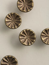 Load image into Gallery viewer, Vintage Irregular Round Brass Cabinet Knob, Antique Bronze Single Hole Drawer Pull, Small Furniture Door Handle
