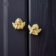 Load image into Gallery viewer, Gold Solid Brass Angel Cabinet Knobs, Nordic Luxury Mini Handles for Drawers, Wine &amp; Shoe Cabinets
