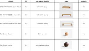 Simple Walnut,  Oak Solid Wood Knobs & Pulls