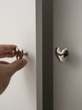 Load image into Gallery viewer, Heart‑Shaped Cabinet Knob, Silver Modern Minimalist Premium Unique Furniture Hardware Pull
