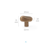 Load image into Gallery viewer, Pebble‑Shaped Creative Brass Drawer Pulls, Antique Bronze Knobs for Kids Room, French Modern Minimalist Cabinet &amp; Wardrobe Handles
