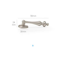 Load image into Gallery viewer, French Matte Brushed Nickel Brass Drawer Pulls, Light Luxury Modern Minimalist Mid‑Century Handles for Shoe Cabinet and Wardrobe Doors
