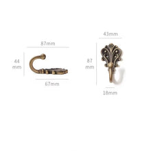 Load image into Gallery viewer, European Vintage Silver‑Gold Solid Brass Wall Hooks, Light Luxury Coat Hooks for Entryway, Cloakroom, Cabinet and Wardrobe
