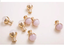 Load image into Gallery viewer, 3.78&quot;, 5&quot; Light Pink &amp; Clear White Nature Stone Kitchen Handles | Cabinet Pulls, Dresser &amp; Closet Drawer Pulls | Luxury Decor
