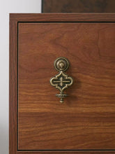 Load image into Gallery viewer, Brass Medieval Maximalist Vintage Cabinet Pulls, Antique Bronze Mid‑Century Furniture Drawer Pendant Handles

