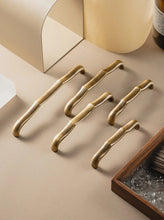 Load image into Gallery viewer, Ripples Brass &amp; Bronze Handle - Cabinet Pull, Drawer Handle for Book Cabinet &amp; Closet Door
